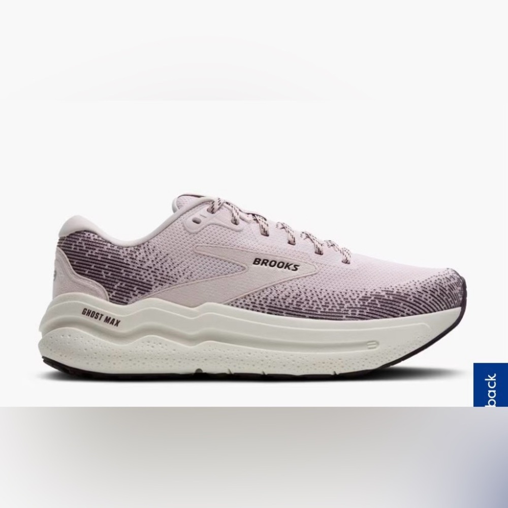 Brooks Women's ghost max running shoes - Light Pink/purple and Cream